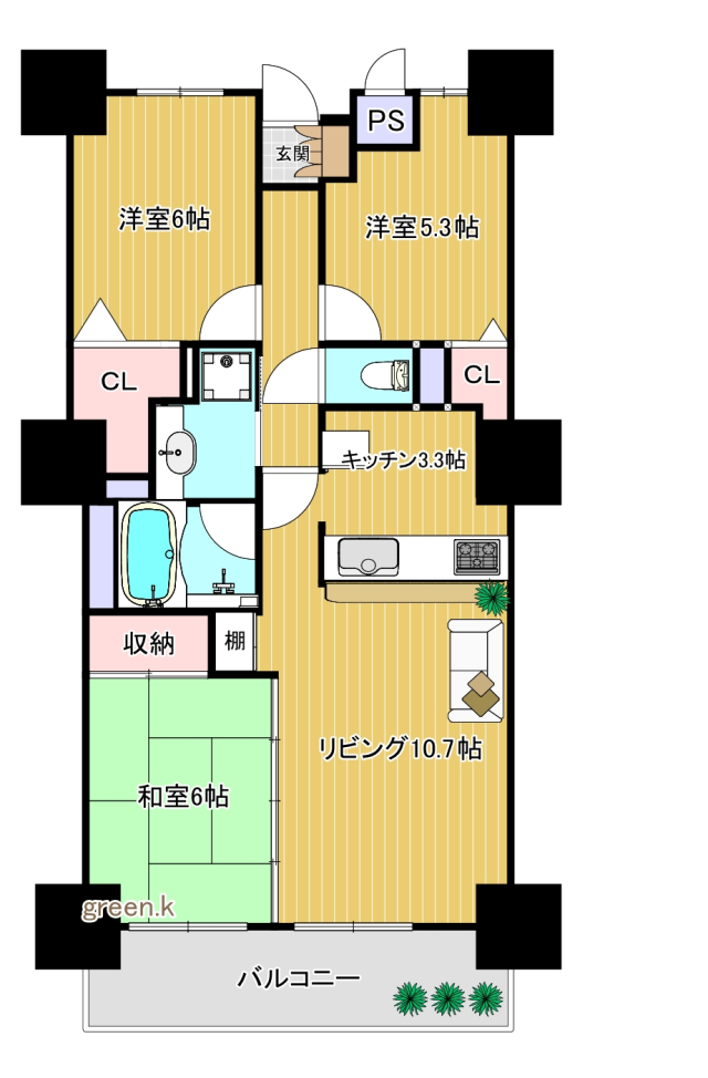 ランドマーク秋田 間取り